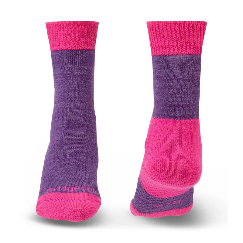 Bridgedale Explorer Heavyweight Merino Sock Womens in Purple Marl-1